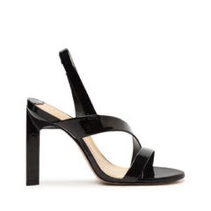 Kelly Patent Sandal - 7.5 / Black / Patent Leather